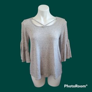 Soft Flutter Sleeve Blouse